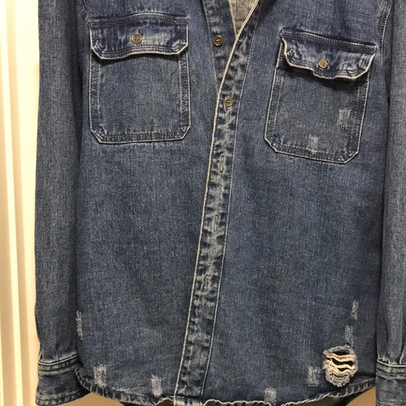 Distressed denim jacket - Picture 6 of 8